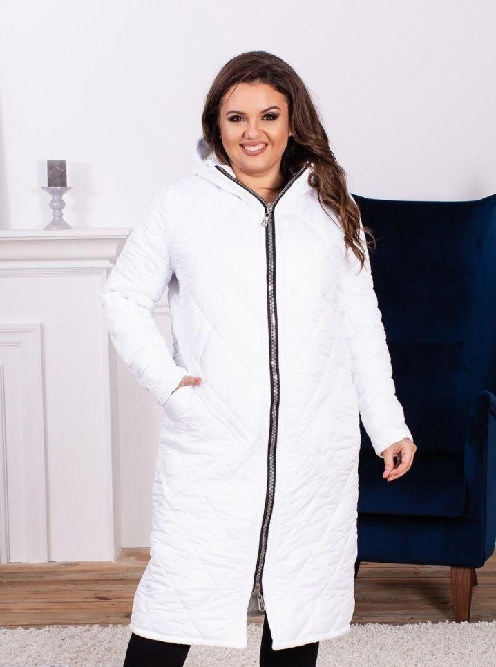 

Куртка зимняя Fashion FT-6785 длинная Белая р. 015048, Куртка зимняя Fashion FT-6785 длинная Белая р.54-56 015048