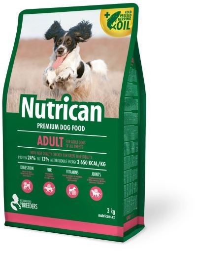 

Сухой корм Nutrican Adult Нутрикан для взрослых собак всех пород курица 3 кг
