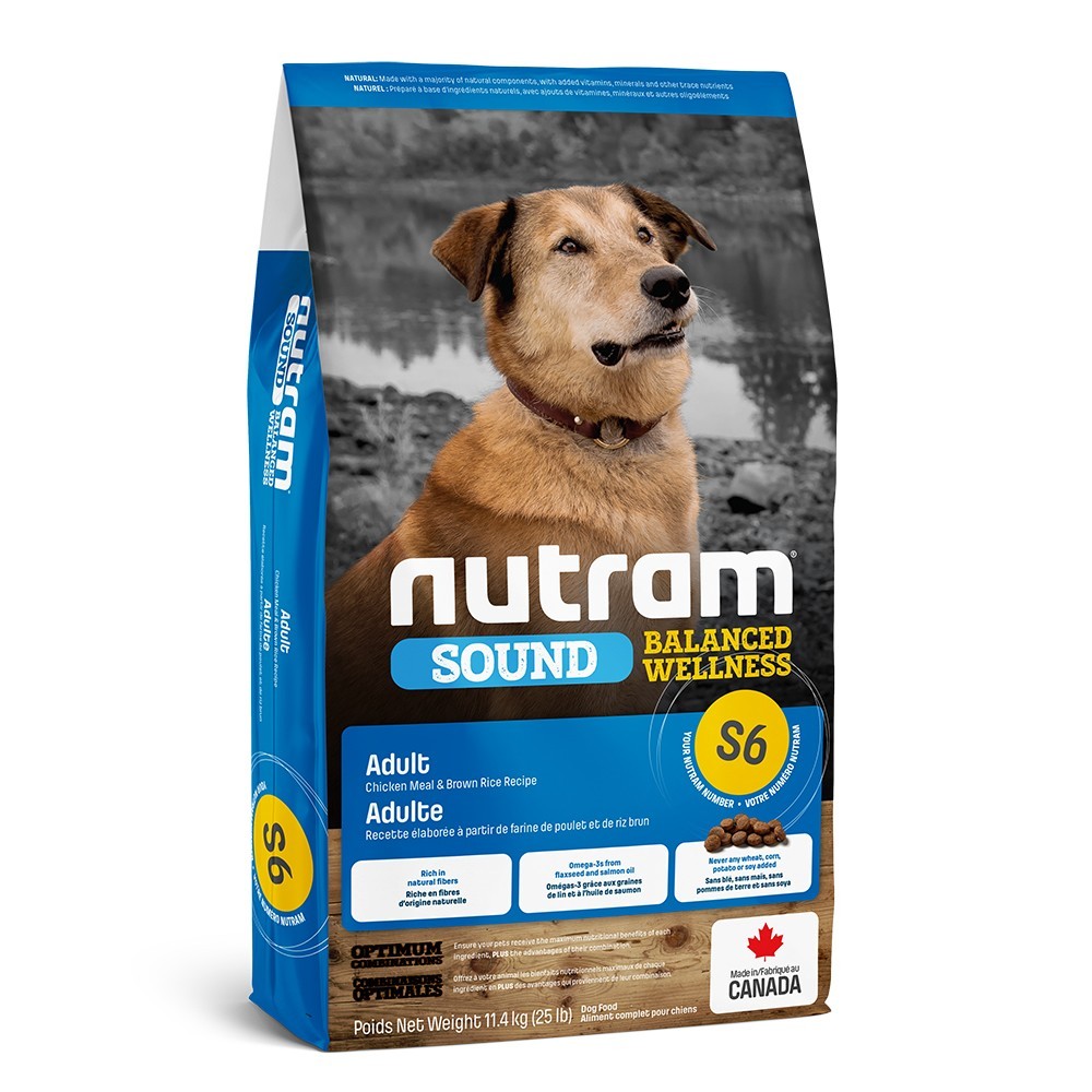 

Сухой корм Nutram S6 Adult Dog для взрослых собак всех пород курица и рис 11.4 кг