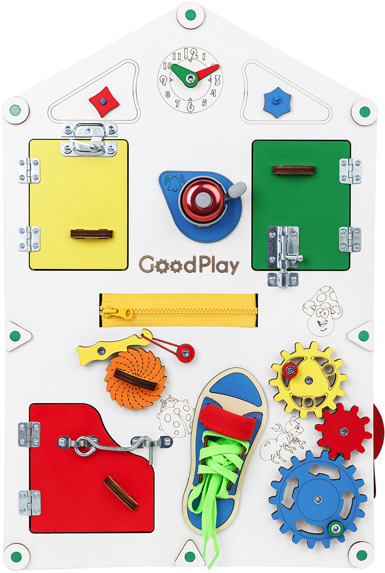 

Доска развивающая GoodPlay Домик 38х56х6 (4820236710148)