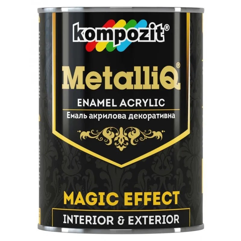 

Емаль акрилова METALLIQ KOMPOZIT Срібло 0,9кг