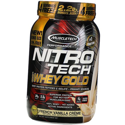 

Протеин, Nitro-Tech Whey Gold, Muscle Tech 998г Французская ваниль-крем (29098017)