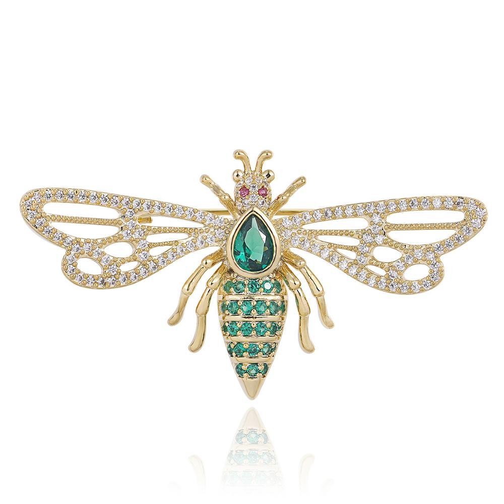 

Брошь унисекс BROCHE бижутерия с кристаллами Насекомые Пчела BRBF111882