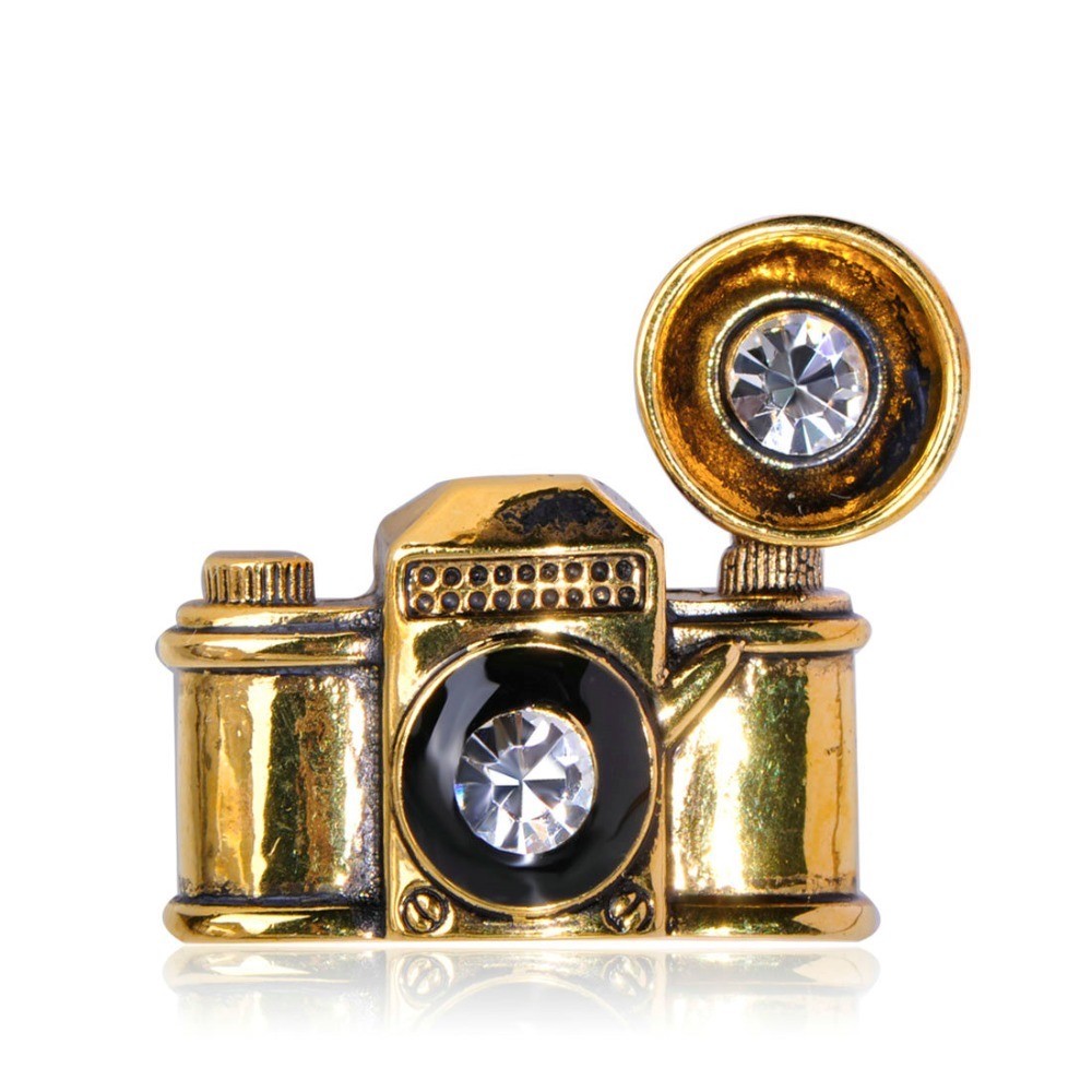 

Брошь унисекс BROCHE бижутерия Ретро Фотоаппарат бронзовая BRBF112234