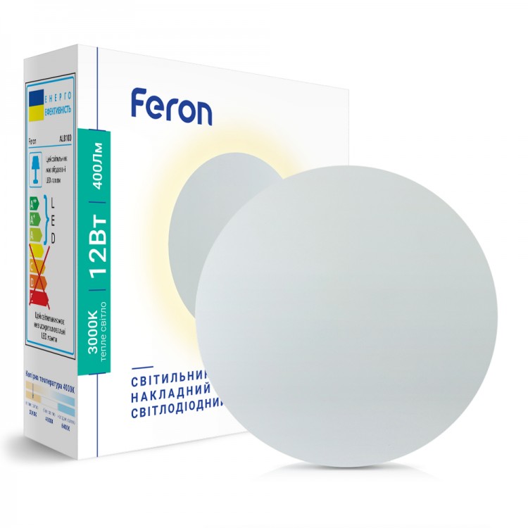 

Настенный накладной светодиодный светильник Feron AL8100 белый 12W 3000K