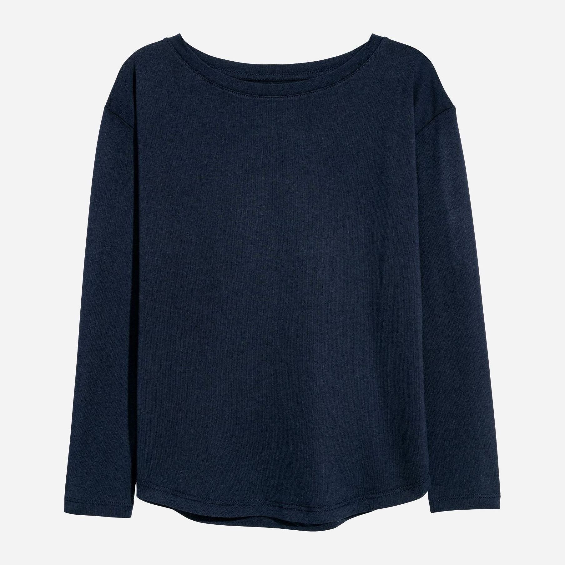 

Футболка с длинными рукавами H&M 5665641 158-164 см Темно-синий (EZH2000000165820)