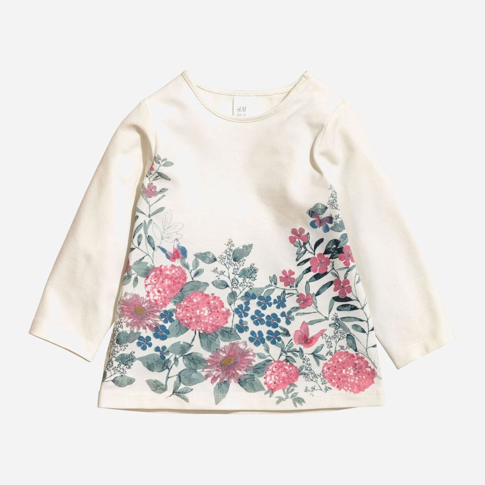 

Футболка с длинными рукавами H&M 5984354 86 см Белый