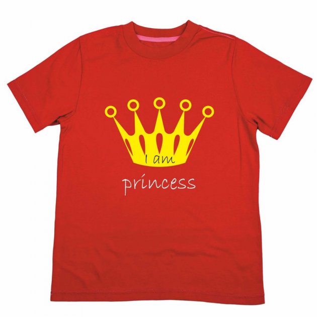 

Футболка Vivay I am princess детская  Красная (4177, Футболка Vivay I am princess детская 140 см Красная (4177)
