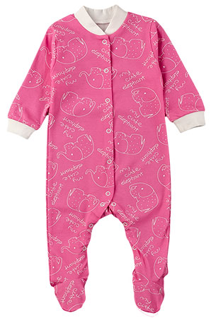 

Комбинезон (человечек) для девочки BABY CITY 1333/1 74 см розовый