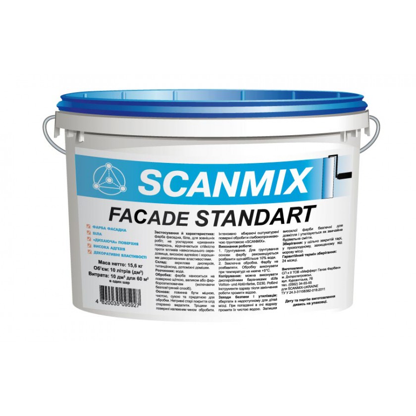 

Краска фасадная Scanmix FACADE STANDARD