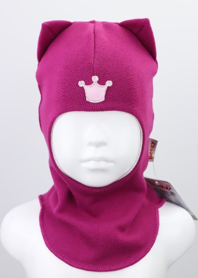 

Шапка-шлем детский для девочки Beezy весна - осень 1750-03-20 модель Кошка р. 3 (54-56 см)