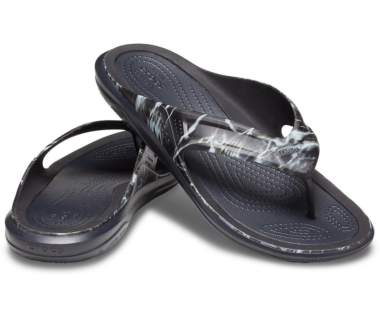 

Флипы Crocs Swiftwater Mossy Oak, М12, черные с серым, 46-47