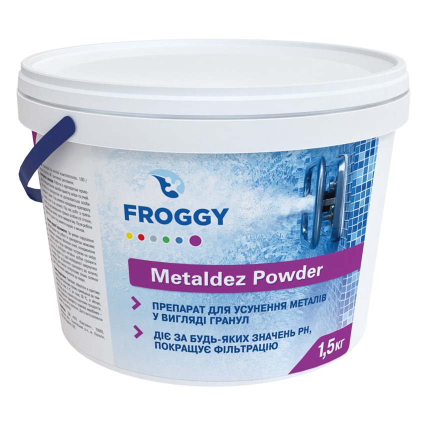 

Средство для удаления металлов из воды в гранулах Froggy Metaldez Powder, 1,5 кг