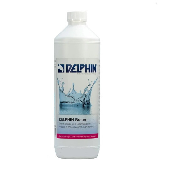 

Немецкий альгицид,содержащий серебро, Delphin Braun 1 литр. Средство для удаления бурых водорослей.