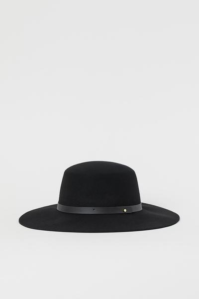 

Шерстяная шляпа H&M S/54 Черный