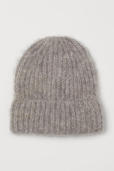 

Шапка из смесовой шерсти H&M ONE SIZE (52-58) Серый меланж