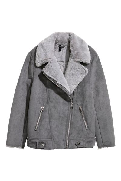 

Дубленка из искусственной замши H&M 40 (170/92А) Серый