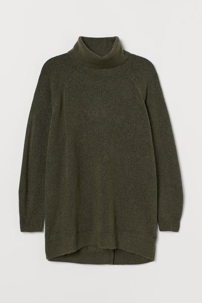 

Свитер с высоким воротом H&M 3XL (175/140А) Темно-зеленый хаки