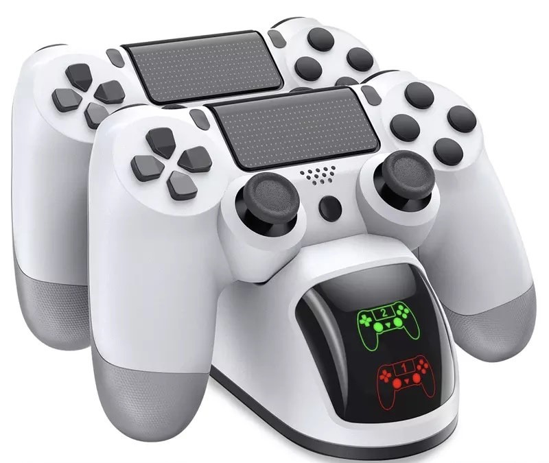 

Зарядная док станция Beboncool для DualShock 4 PS4 на 2 геймпада с LED подсветкой Белий