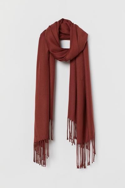 

Тканый шарф H&M ONE SIZE Терракотовый