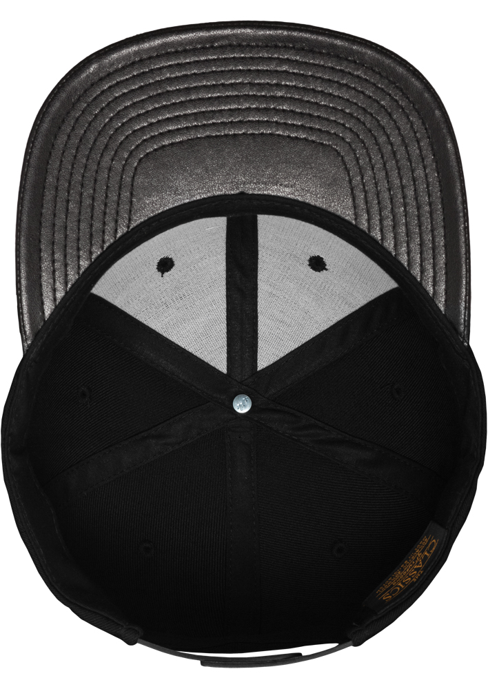 

Кепка Snapback Flexfit черная с кожаным козырьком, Кепка Snapback Flexfit черная с кожаным козырьком One Size