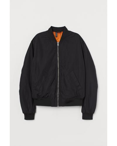 

Утепленный бомбер H&M M (170/96А) Черный