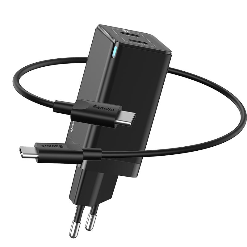 

Сетевое зарядное устройство Type-C to Type-C cable GaN2 Mini Quick Charger |2Type-C, QC/PD, 3A, 45W| (CCGAN-M02)