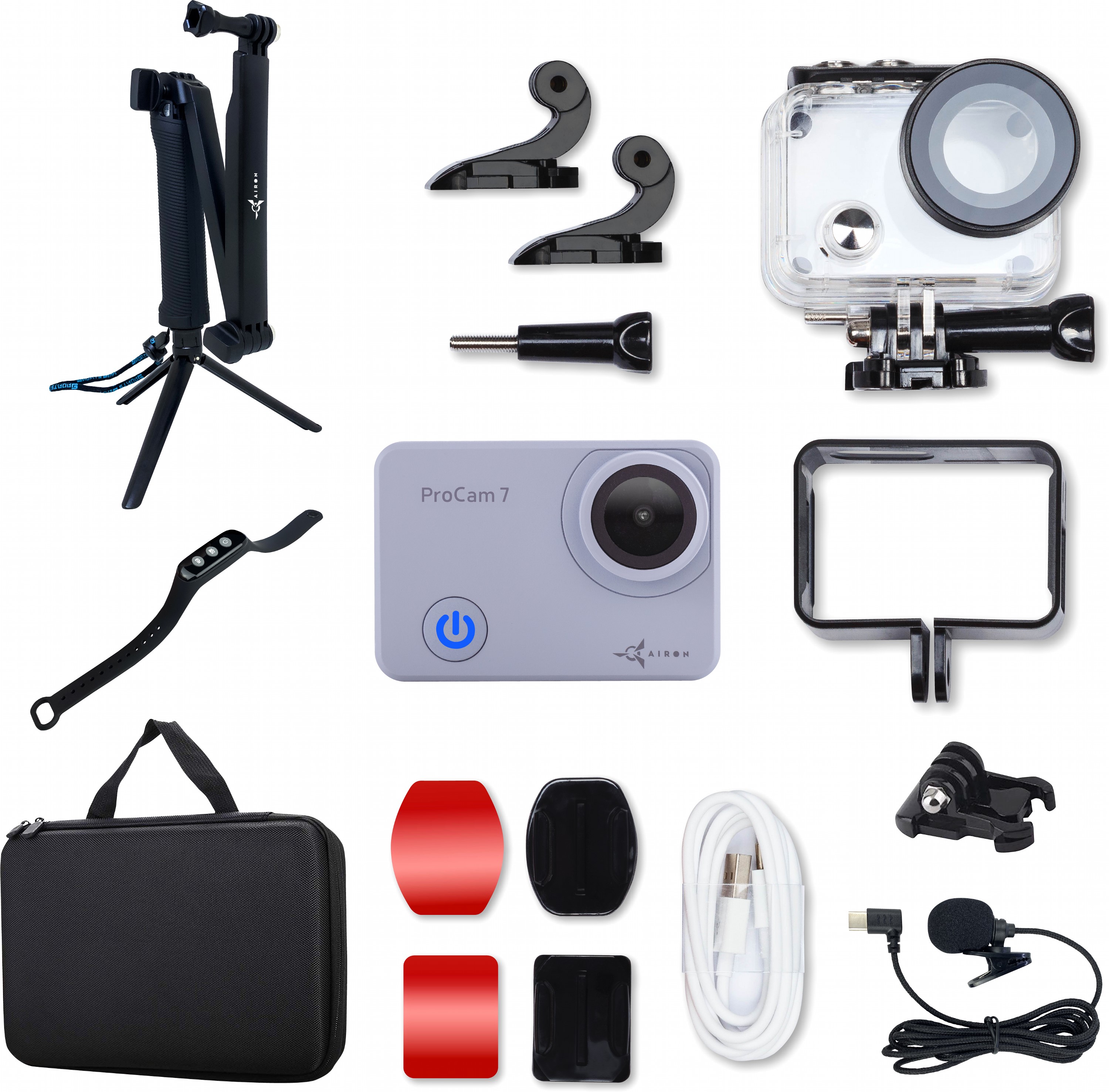 

Набір для «стримера», 15 в 1: екшн-камера AIRON ProCam 7 Touch з аксесуарами
