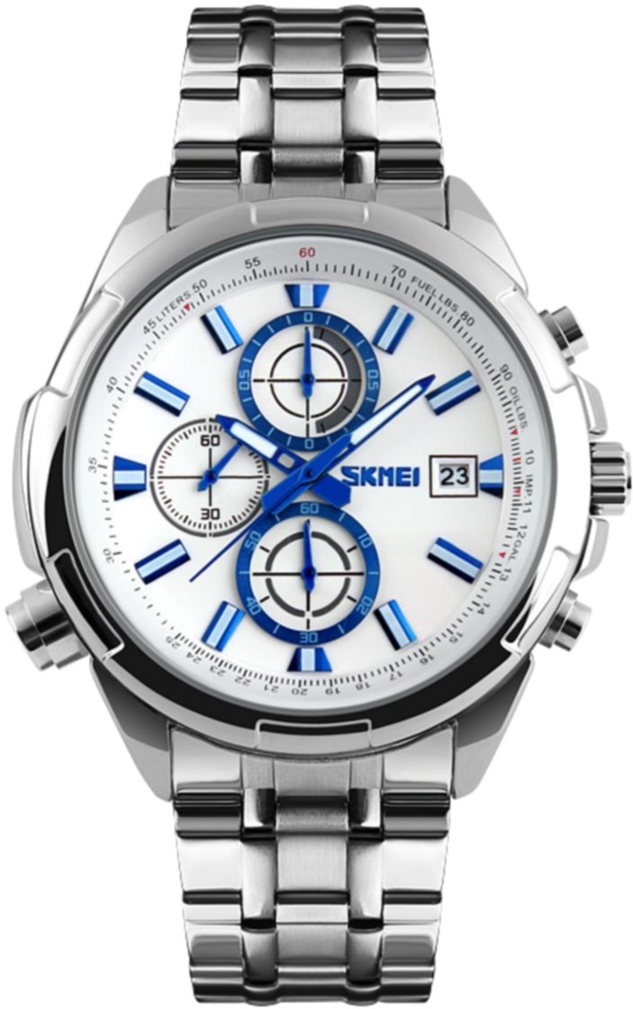 

Мужские часы Skmei 9107 Silver White Dail BOX