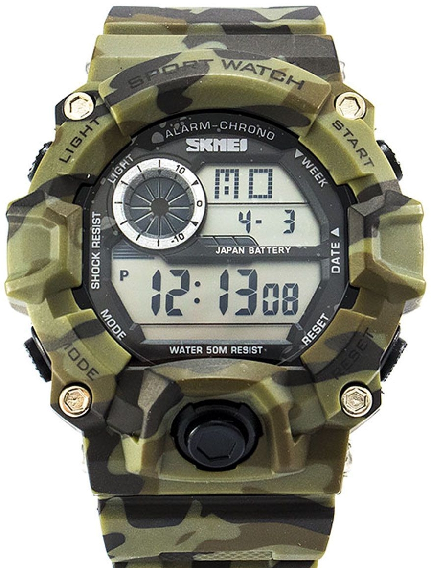 

Мужские часы Skmei 1019 Green Camouflage BOX