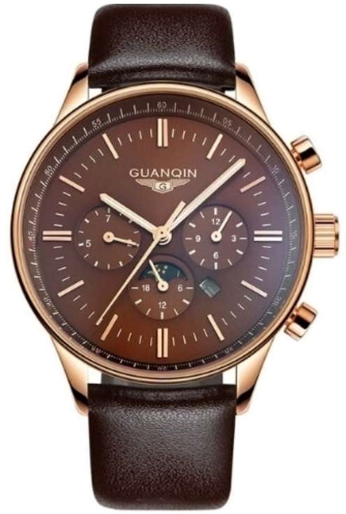 

Мужские часы Guanqin Gold-Brown-Brown GQ12003 CL