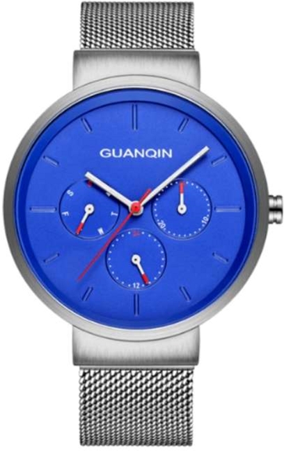 

Мужские часы Guanqin Silver-Blue-Silver GS19103 CS