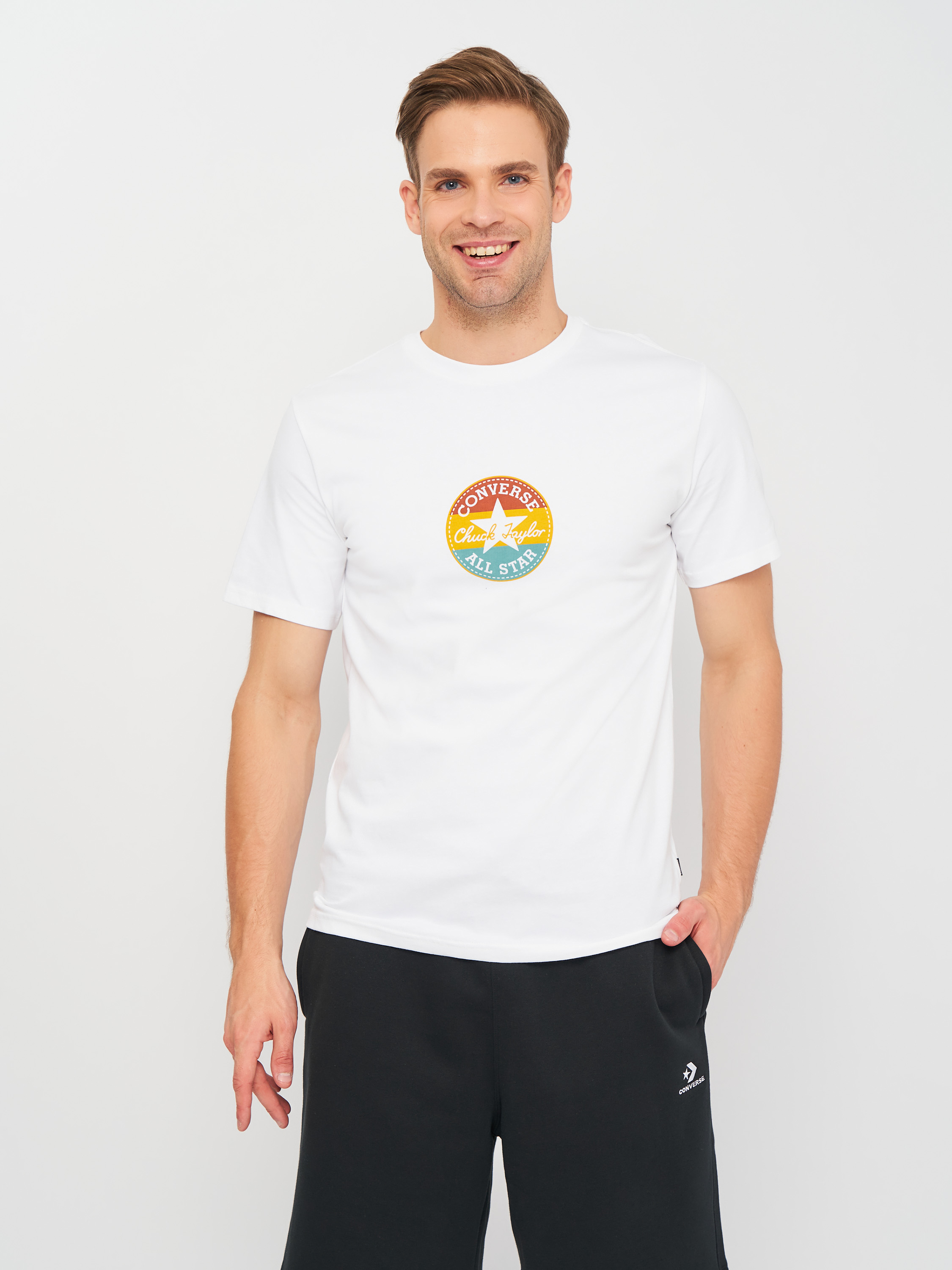 

Футболка Converse Striped Chuck Patch Tee 10021497-102 M White