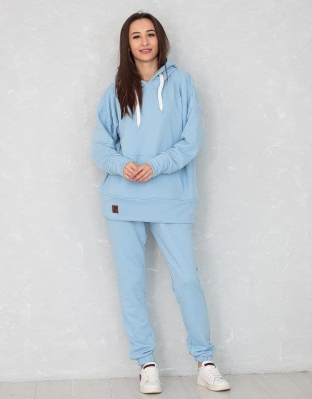 

Теплый спортивный костюм на флисе oversize VS XXL небесно-голубой VS-2035BL-XXL