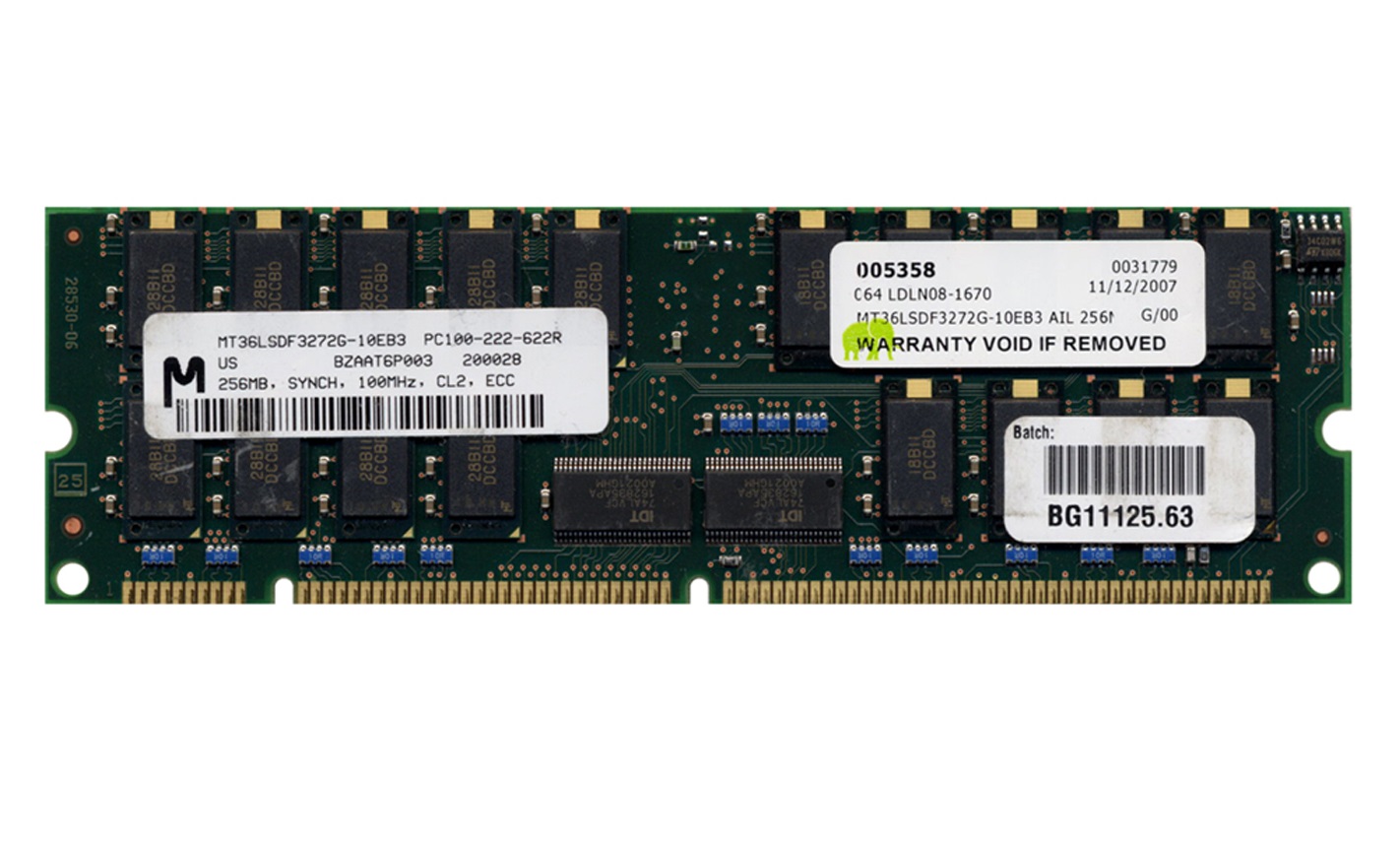 

Оперативная память Compaq SD-RAM 512MB-Kit 2x256MB/PC100R/ECC/CL2 (317749-001) Новое