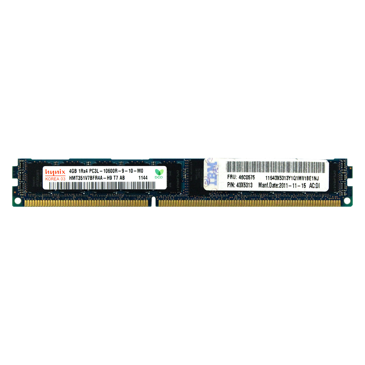 

Оперативная память IBM DDR3-RAM 4GB PC3L-10600R ECC 1R VLP (43X5313) Новое
