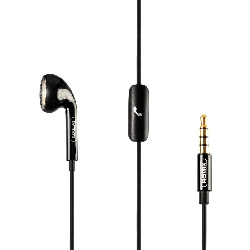 

Наушники HF Remax (OR) RM-101 Black (mic + button call answering)