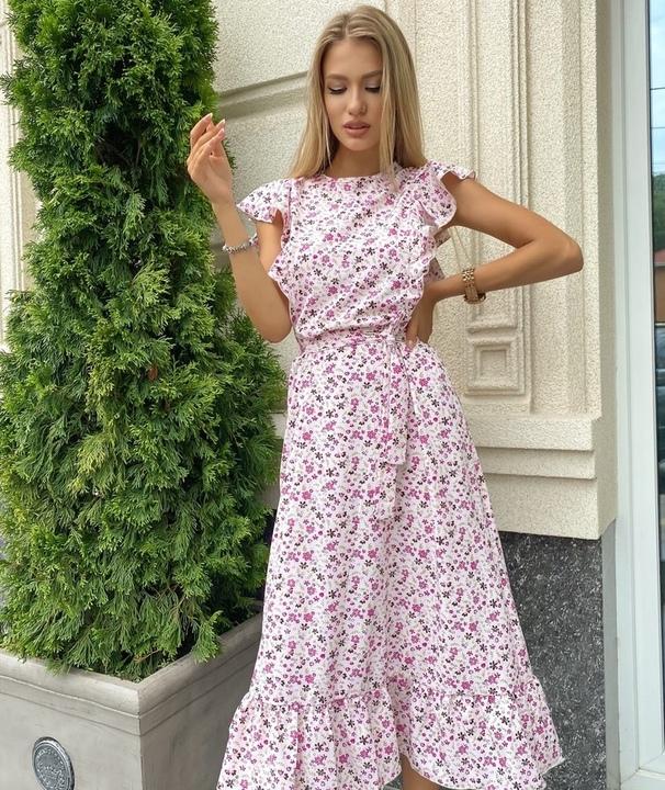 

Платье G&M k-82941 - Размер цвет розовые цветочки, Платье G&M k-82941 46-48 Размер цвет розовые цветочки