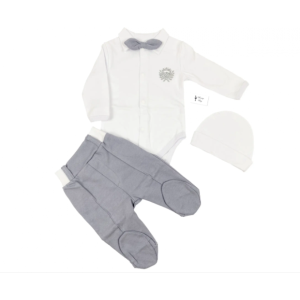 

Комплект 3 ед. RoyalBaby Костюм с бабочкой р.68, 3-9 мес