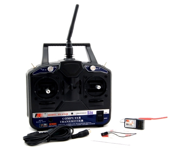 

Пульт управления FlySky 6-канальный AFHDS с приёмником R6B (FS-CT6B+R6B)