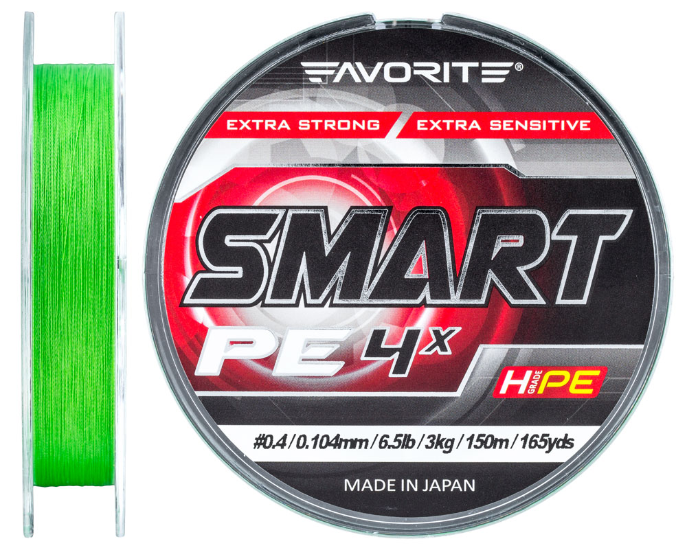 

Шнур Favorite Smart PE 4x 150м (салат.) #0.4/0.104мм 3кг (79998)