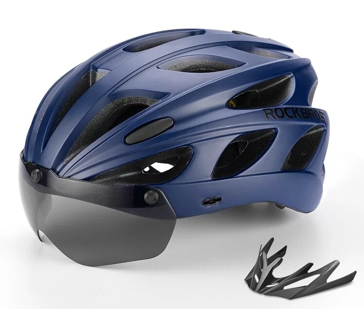 

Шлем ROCKBROS TT-16 281 грам 57-62 см L/XL с поляризованными очками ТЕМНО СИНИЙ