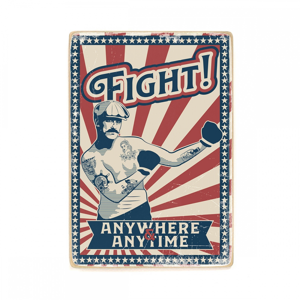 

Деревянный постер Спорт Fight Anywhere And Anytime А1