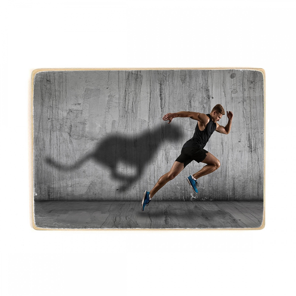 

Деревянный постер Спорт Strong Athletic Man Sprinter А1