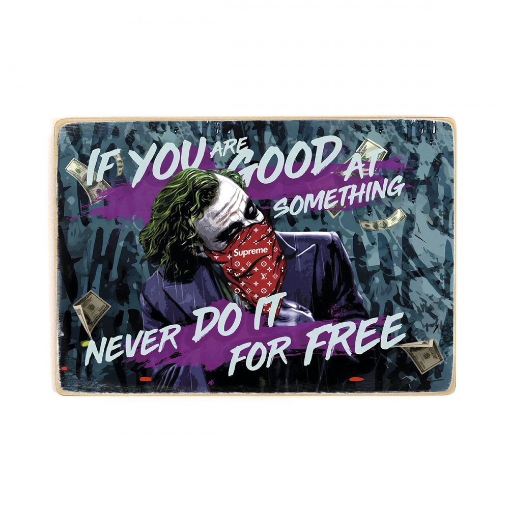 

Деревянный постер Деньги Joker А1