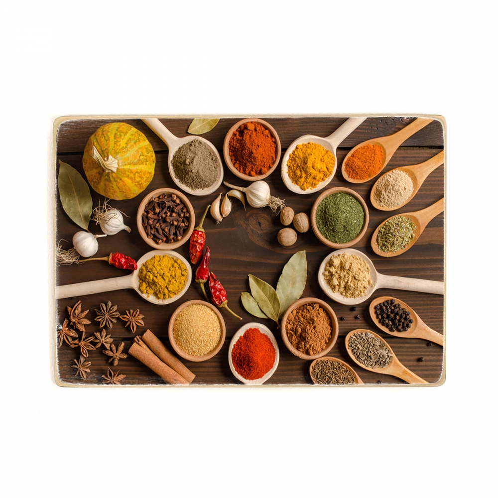 

Деревянный постер Для кухни Set Indian Spices А2