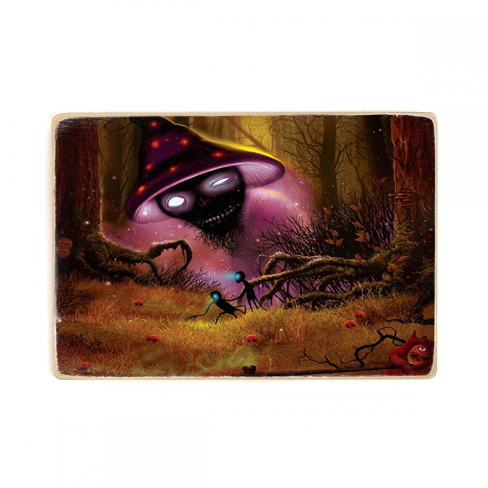 

Деревянный постер Psy Art Magic Mushrooms And Fantastic Characters А1