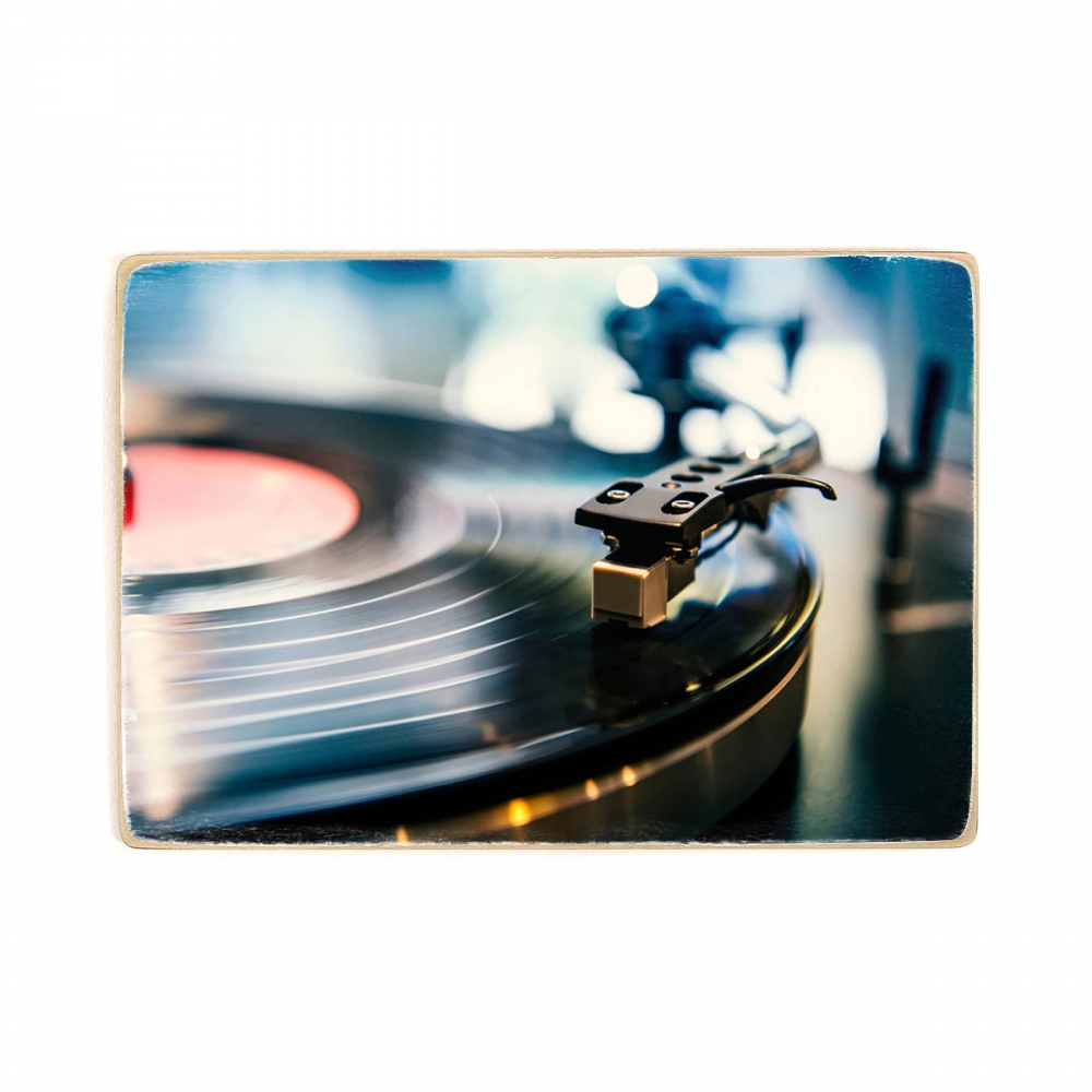 

Деревянный постер Музыка Vintage Record Player А1