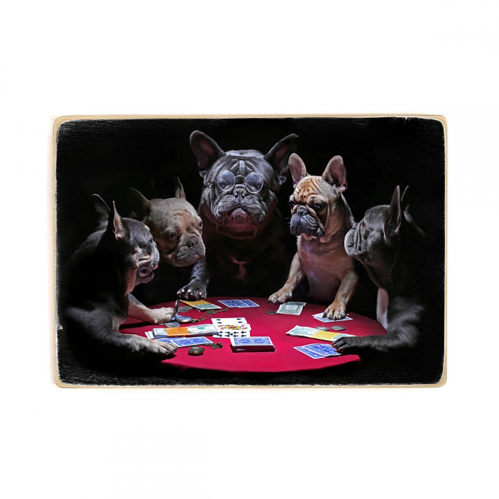 

Деревянный постер Животные Dog Poker А2