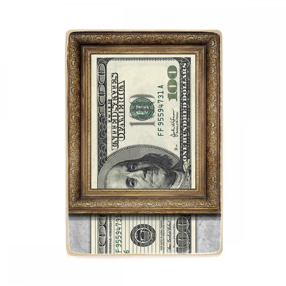 

Деревянный постер Деньги Banksy Dollar А1